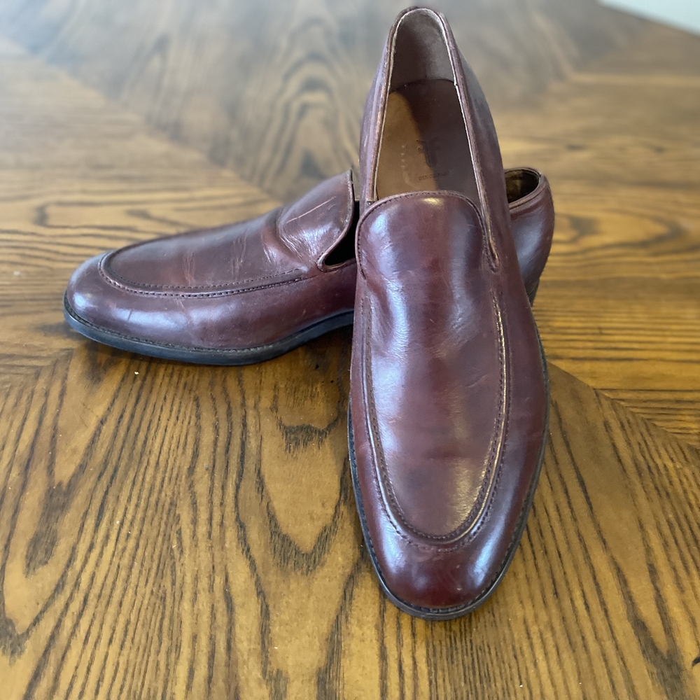 Frye Burgundy Leather Slip-On Loafers